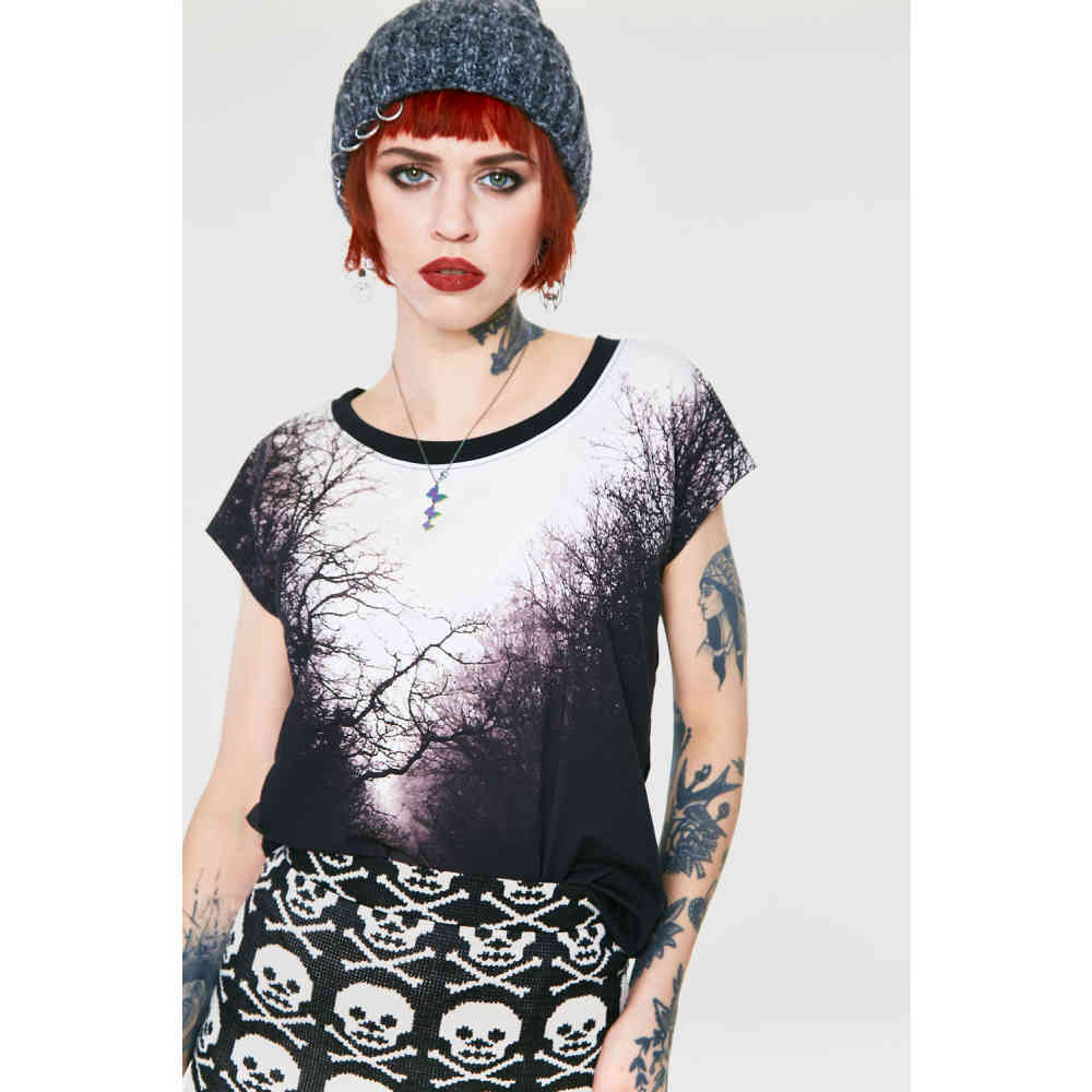 Jawbreaker - Spooky Woods Baggy Lange top - Zwart